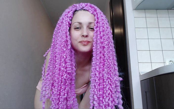 My Clear Sky: Cewek rambut merah muda lagi asik masturbasi anal