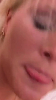 Horny blonde with perfect tits tries to make me cum by jumping on my cock with her nice tight and firm ass