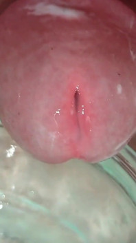 Edging Lubed up Cock Leaking S, Then Releasing Big Mighty Huge Load in Glass Bowl, Super Extreme Close-up Cumshot, Sperm