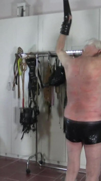 Old Slave Get Hard Whipping by Cruel Dominatrix