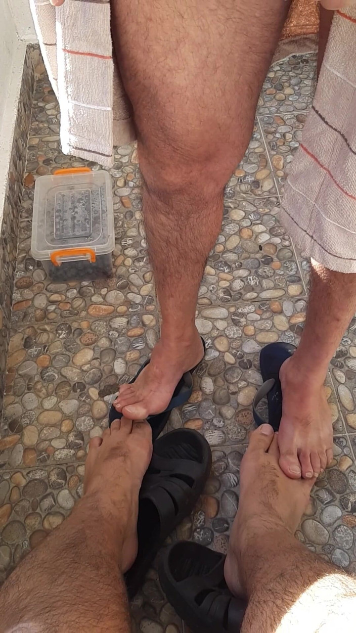 Grand Dick: Feet and Dicks on the Balcony