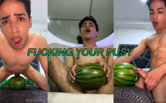 aodaboy: Fucking Watermelon Like It Is Your Pussy