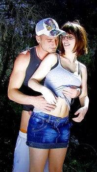 Teen Lolly with big boobs and glasses fucked outdoor by step brother