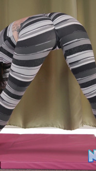 Thick Ass Tattooed Summer Bella Hot Solo Nude Yoga and Masturbation