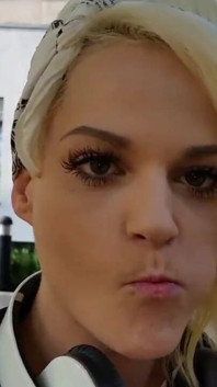 Alexa Gold in Front of a Hospital