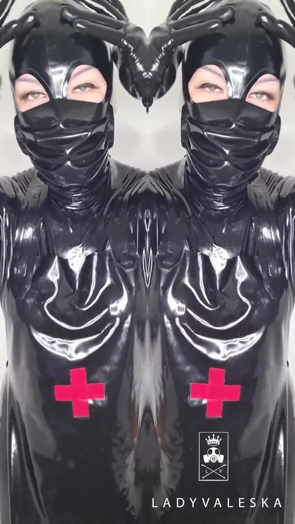 Lady Valeska: Cum Eating for Lady Valeska's Rubber Clinic