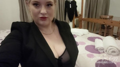Diana Von Rigg: Footboy Rewarded with Nylon Feet and Slender Tattooed Leg Worship
