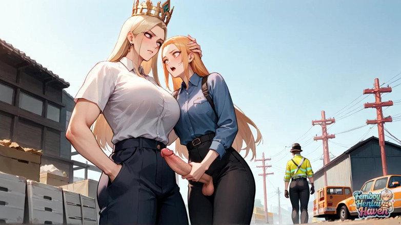 Femboy Hentai Haven: Fiery Femboy mengongkek awek bikini yang memancut mani dalam seks...