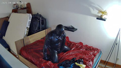Latex anal: Biseksual Dubur Sesi Lateks Partie 1