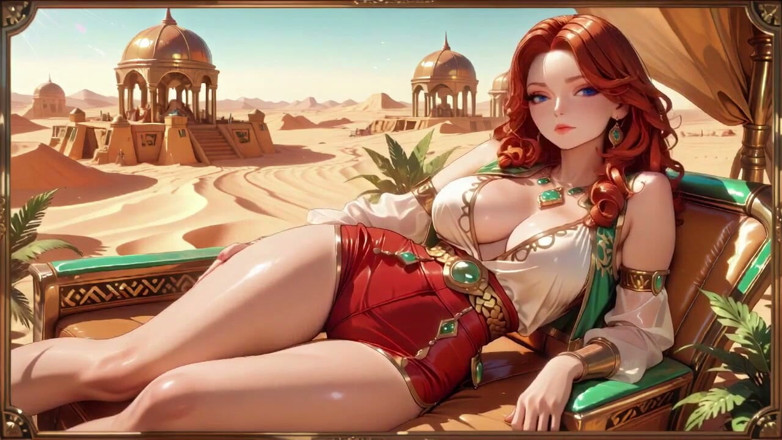 Tay Swift X: Redhead Goddess in Desert Luxury! From Lazy Gaze to Naked...