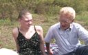 Old &amp; Young Network: Lovely babe is pleasing an older guy&amp;#039;s cock outdoors