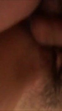 Brunette with natural tits gets fucked by hard dick