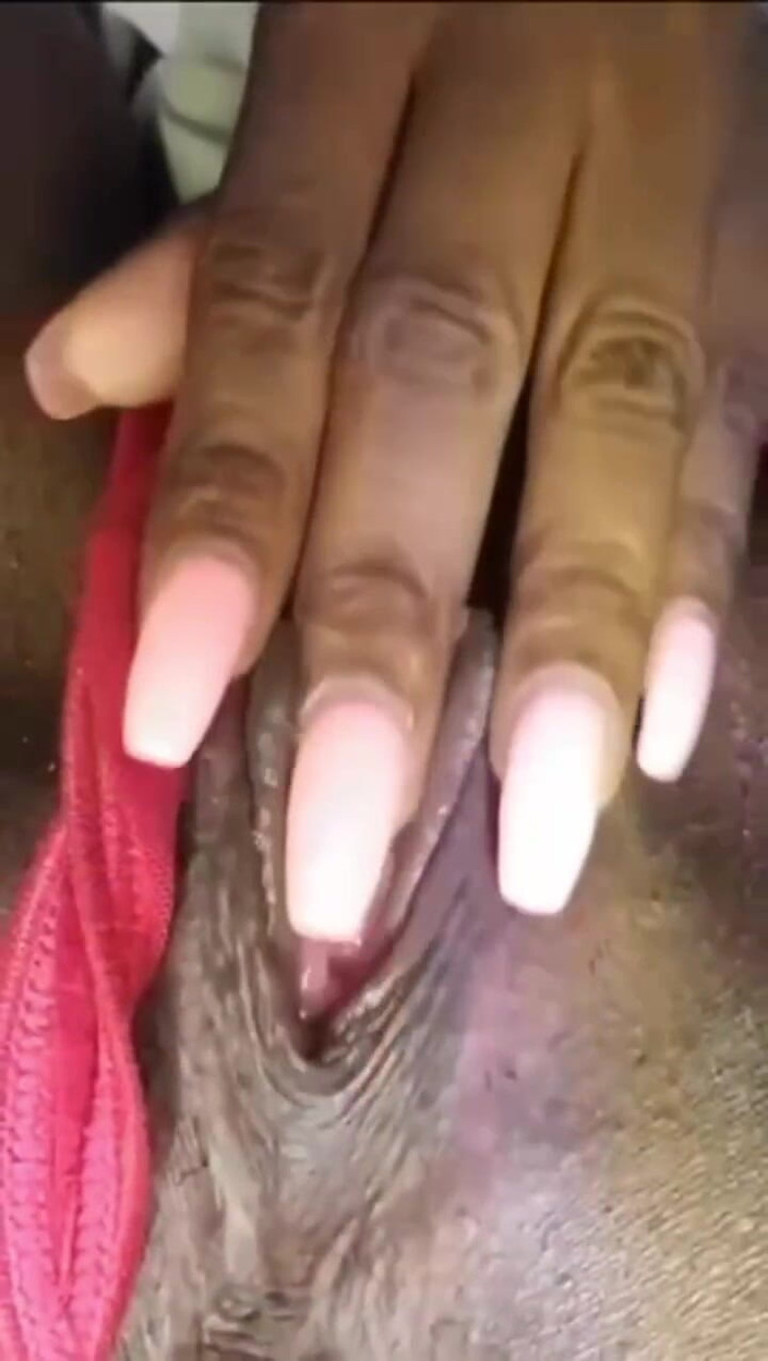 Chocolatedips: Panties to the Side as Ebony Teen Exposes Her Tiny...