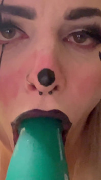 Clown Girl Gives You a Sloppy Vaping Blow Job