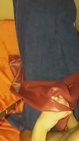 Naxy: Leather pants closeup fuck
