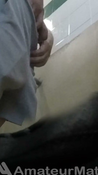 Amateur Str8 Boy Caught Peeing at Public Toilet Urinal