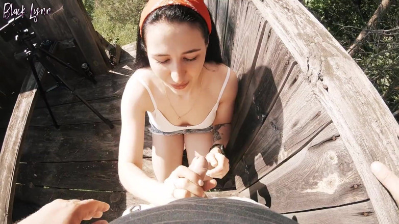 YSP Studio: Blowjob Turned to Face Fuck and Throatpie on the Tower...