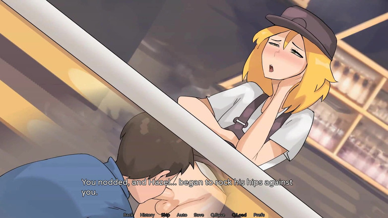 Futavision: Hazelnut Latte: Muž kouří ženskou trans barista má naplněnou pusu spermatem