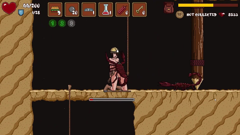 LewdArcade: Hailey의 어드벤처 사이드 스크롤 게임 플레이 [파트 04] 미니 섹스 게임 [18+] 포르노 게임 플레이