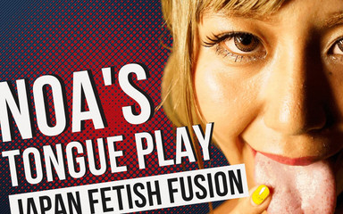 Japan Fetish Fusion: Intenzivní hra s jazykem Noy: vzrušující ponor do plivacích a...