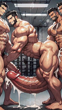 Fusto grande cazzo scopa il culo gay