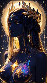 Void Empress Tayangan Slaid Dewi Galaxy Crystal Cosmic Dewi Ai Seni