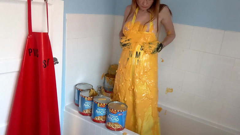 Lily kink: 샤워하고 청소하는 나초 Pvc 앞치마 Wam