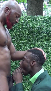 Big Black Cock Fucks and Breeds Bottom Outside