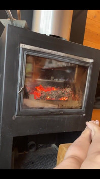 Masturbate at the Fireplace
