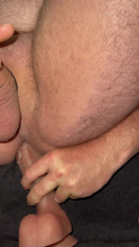 Sağ deliğimde 10 inç gerçekçi kalın dildo