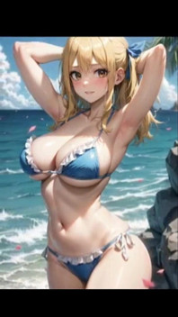ビーチでのブロンドの女の子のセックス