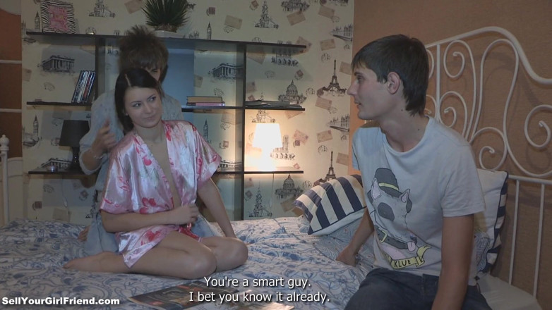 Sell Your GF: Boyfriend stays to watch and play