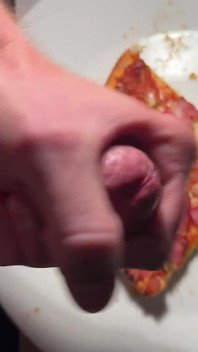 Twink Squirt on His Pizza