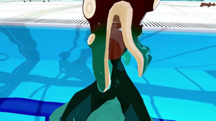 Hentai Smash: POV jebanie Marina Ida w basenie, kowboj kremówka - Splatoon Hentai
