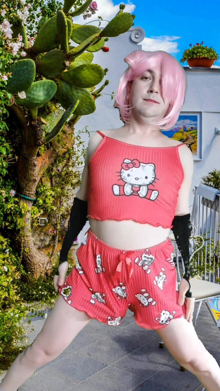Kitty_Cross: 2 Blonde in Pajama Bouncing Butt Booty Sexy Slut Shemale...