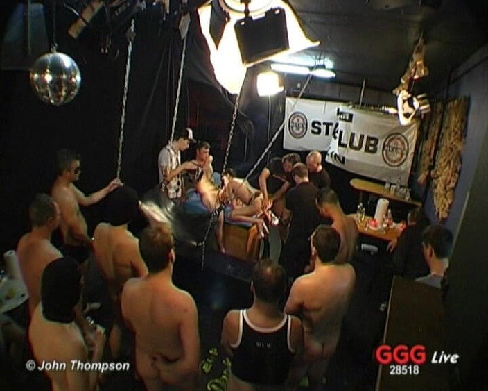 GGG John Thompson Classic Retro: Ggg - Blonde Babe Gangbanged Live on Stage