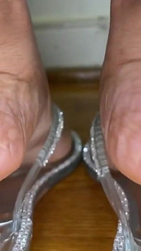 Stepmommy Plays with Her Flip Flops on Her Feet