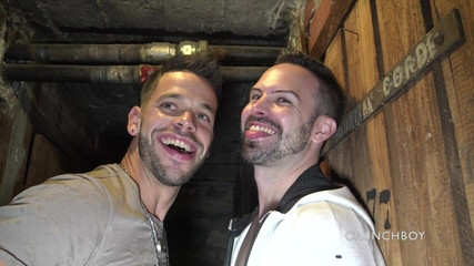 Only bareback sex party with friends: KEVIN DAVID fucked raw by REX in basement