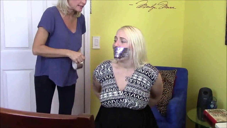 Selfgags classic: Stepmom Takes Care of Step-daughter's Dirty Mouth!