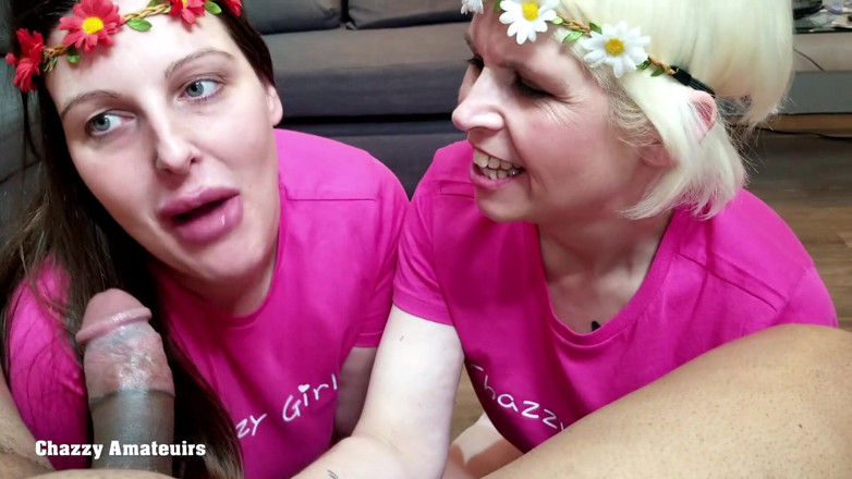 Cheeky UK girls: British tag team black cock cum swallow starring Skyler Squirt...