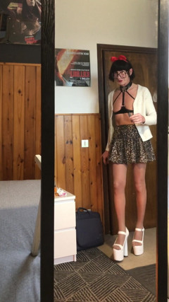 Walking in the New White High Heels Shoes thumbnail