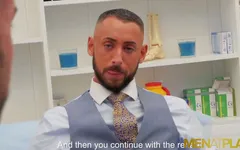 MENATPLAY Suited Gabriel Lunna and Massimo Piano anal fuck
