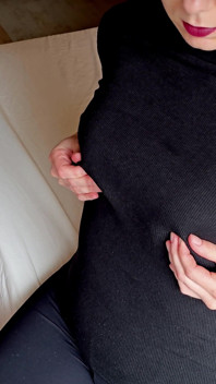 Do You Think He Did a Nice Job of Covering My New Black Blouse? Hot Handjob and Cum on Clothes!