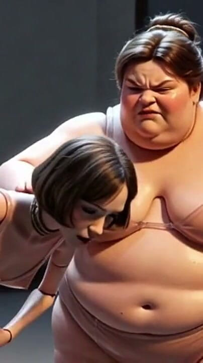 YOUR BEST FANTASY: Fat Mistress Azota Esclava Delgada Atada - Cuerpo Contraste Humillación