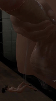 La géante Futa se masturbe sur une petite fille pixie