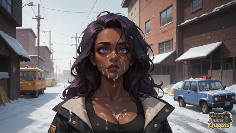 Ebony Anime Queens: O melhor ébano em uma Rua Nevada! O Prazer da Rainha...