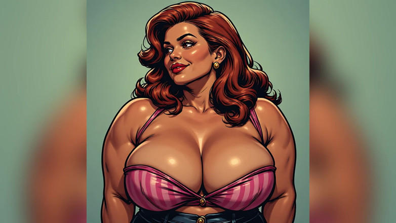 AI Porn: Grote tieten bbw-kunst