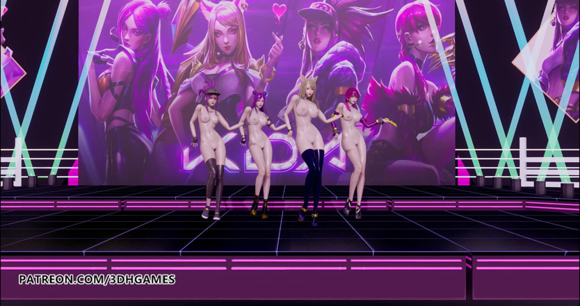 3D-Hentai Games: Girls day - kuchh nagn nrity ahri, akali, evelynn, kaisa 3d bina...