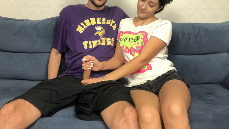Sugary Kitty: Step Sister Spotted Step Brothers Big Dick Through Shorts And...