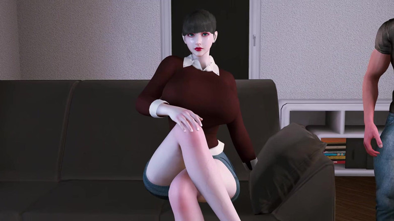 Why fuck so hard: 3 boyutlu iri güzel Asyalı orta yaşlı seksi kadın üvey oğluyla...